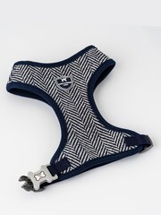 Blue Hugo & Hudson Blue Herringbone Dog Harness - Image 2 of 4