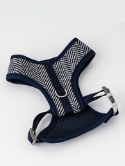 Blue Hugo & Hudson Blue Herringbone Dog Harness - Image 3 of 4