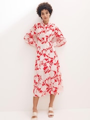 Label Collection Womens Red/White Floral Print Dress - Image 1 of 5
