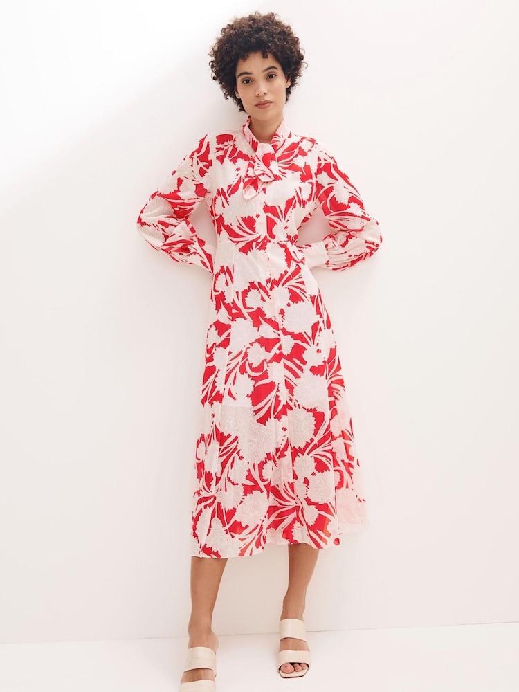 Label Collection Womens Red/White Floral Print Dress - Image 1 of 5