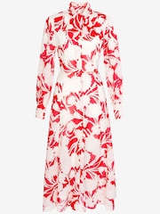 Label Collection Womens Red/White Floral Print Dress - Image 5 of 5