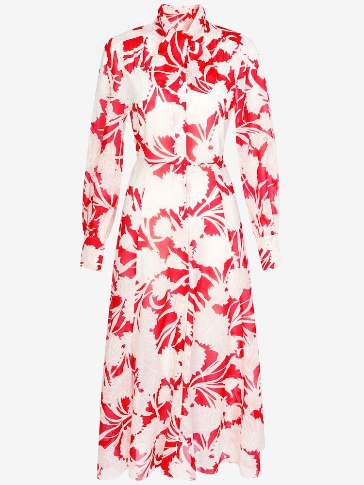 Label Collection Womens Red/White Floral Print Dress - Image 5 of 5
