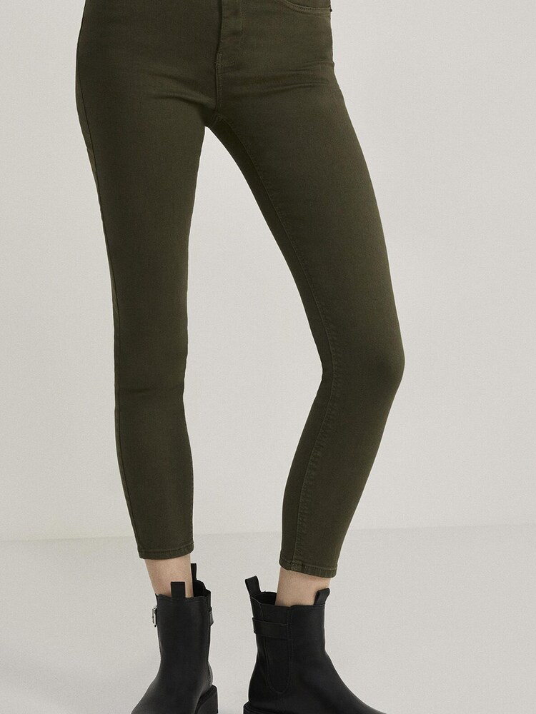 Springfield Slim Green Sustainable Wash Colour Jeans - Image 1 of 5 Springfield Slim Green Sustainable Wash Colour Jeans - Image 1 of 5