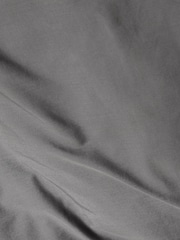 Charcoal Grey Oxford Edge Cotton Rich Oxford Duvet Cover and Pillowcase Set - Image 3 of 4
