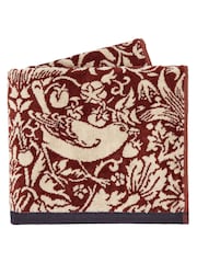 Morris & Co Red Strawberry Thief Towel - Image 2 of 4
