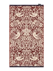 Morris & Co Red Strawberry Thief Towel - Image 3 of 4