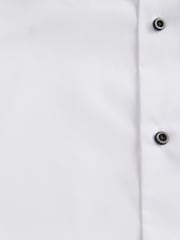 White Regular Fit Double Cuff Dress Shirt and Bow Tie Set - Image 6 of 6