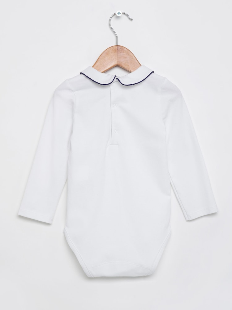 Trotters London Long Sleeve White Milo Piped Body - Image 2 of 3