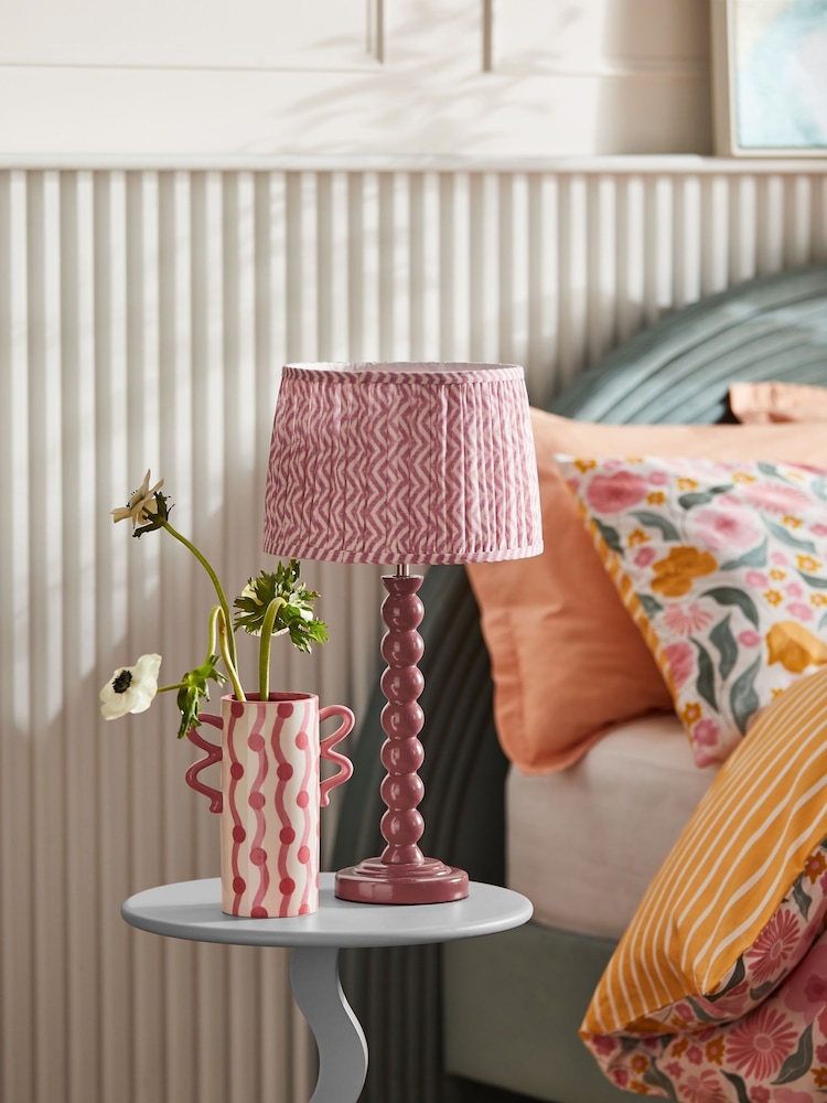 Pink Painted Ceramic Wiggle Vase - Image 2 of 5