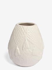 Natural Woven Look Reactive Glaze Ceramic Vase - Image 4 of 5