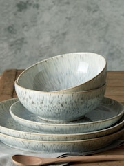 Denby Set of 4 Grey Halo Speckle Cereal Bowls - Image 2 of 5