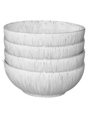 Denby Set of 4 Grey Halo Speckle Cereal Bowls - Image 3 of 5