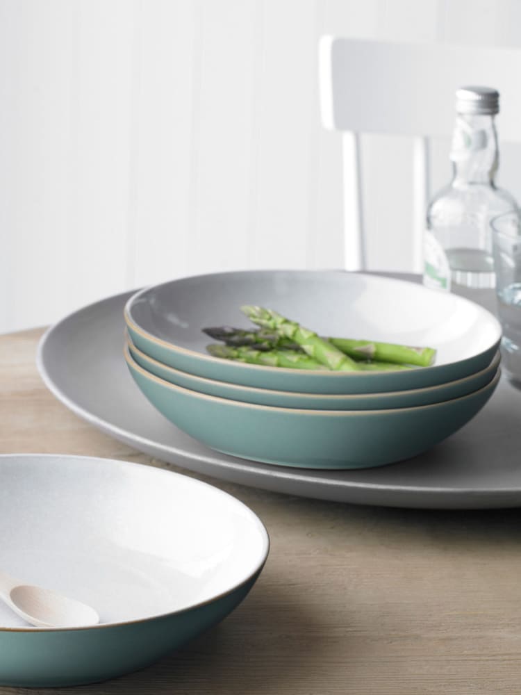 Denby 4 Piece Fern Green Elements Pasta Bowls Set - Image 1 of 3