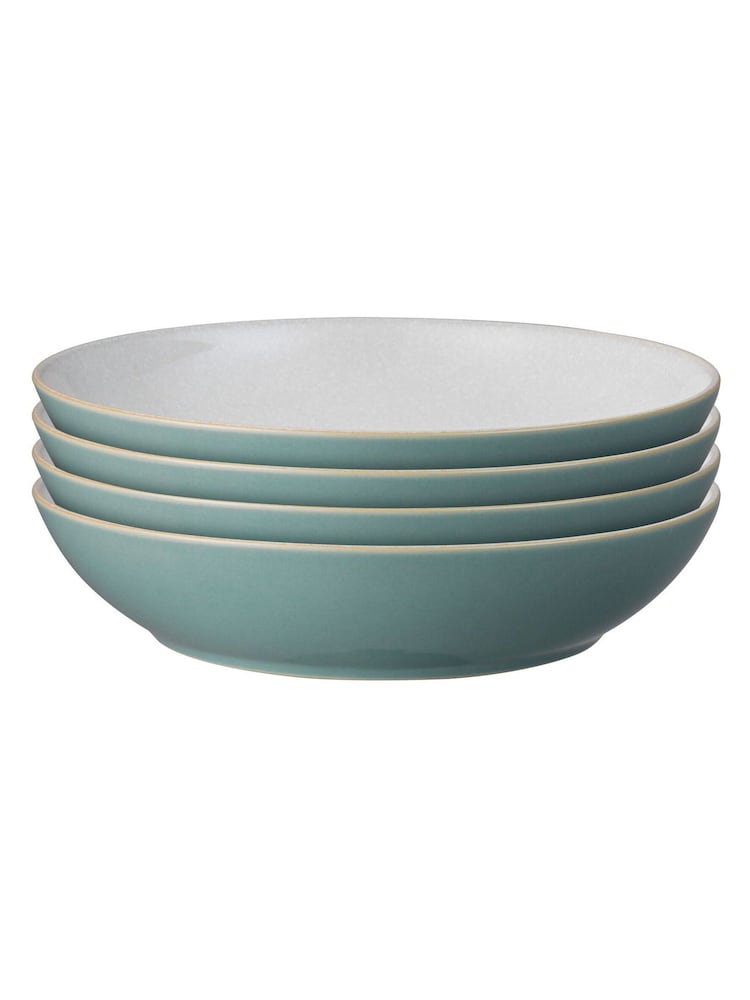 Denby 4 Piece Fern Green Elements Pasta Bowls Set - Image 2 of 3 Denby 4 Piece Fern Green Elements Pasta Bowls Set - Image 2 of 3