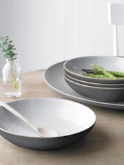 Denby 4 Piece Fossil Grey Elements Pasta Bowls Set - Image 1 of 3