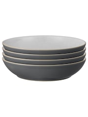 Denby 4 Piece Fossil Grey Elements Pasta Bowls Set - Image 2 of 3