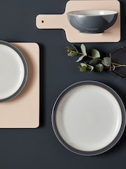 Denby 12 Piece Fossil Grey Elements Dinnerware Set - Image 1 of 2