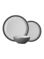 Denby 12 Piece Fossil Grey Elements Dinnerware Set - Image 2 of 2