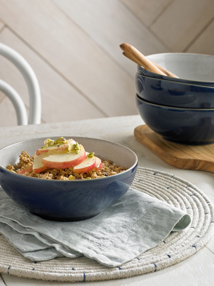 Denby 12 Piece Dark Blue Elements Dinnerware Set - Image 2 of 3 Denby 12 Piece Dark Blue Elements Dinnerware Set - Image 2 of 3