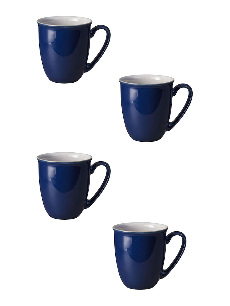 Denby 4 Piece Dark Blue Elements Coffee Mugs - Image 2 of 3 Denby 4 Piece Dark Blue Elements Coffee Mugs - Image 2 of 3