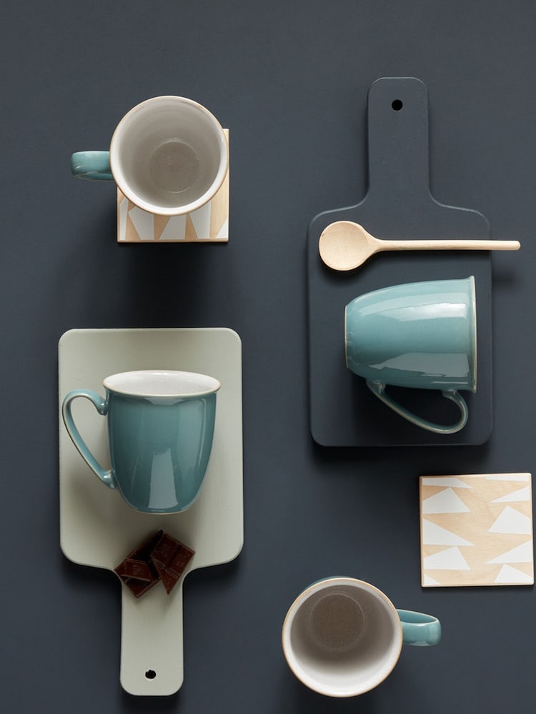 Denby Fern Green Elements Coffee Mugs Set - Image 1 of 3