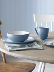 Denby 12 Piece Blue Elements Dinnerware Set - Image 2 of 4