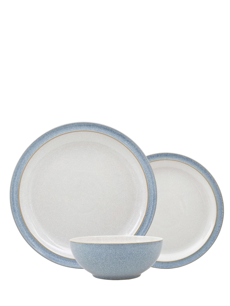 Denby 12 Piece Blue Elements Dinnerware Set - Image 4 of 4