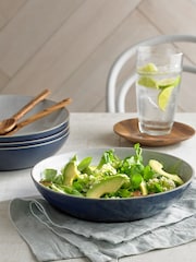 Denby 4 Piece Dark Blue Elements Pasta Bowls Set - Image 1 of 3
