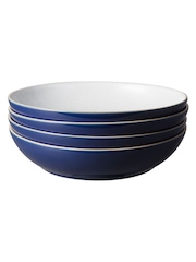 Denby 4 Piece Dark Blue Elements Pasta Bowls Set - Image 3 of 3