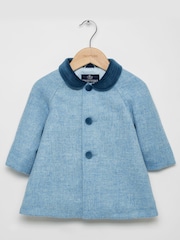 Trotters London Younger Boys Blue Classic Raglan Coat - Image 1 of 3