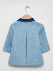 Trotters London Younger Boys Blue Classic Raglan Coat - Image 2 of 3