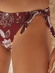 Beerenrot, geblümt - Bikinihose - Bild 1 von 1