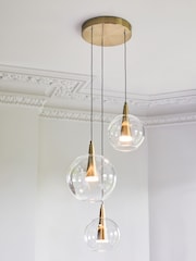 Brass Elara 3 Light Cluster Ceiling Light - Image 1 of 13