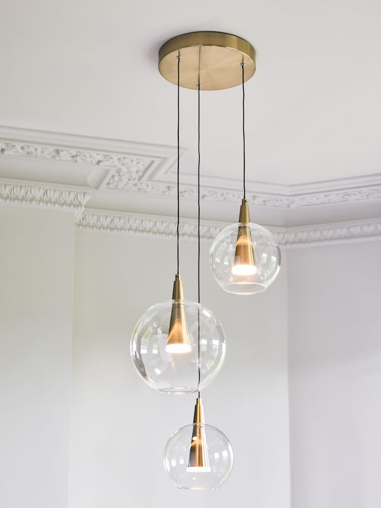 Brass Elara 3 Light Cluster Ceiling Light - Image 1 of 13