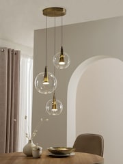 Brass Elara 3 Light Cluster Ceiling Light - Image 3 of 13