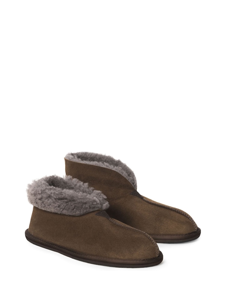Celtic & Co. Mens Sheepskin Bootee Slippers - Image 3 of 5