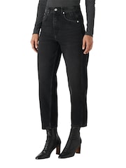 Whistles Black 100% Cotton Authentic Barrel Taper Leg Jeans - Image 1 of 3