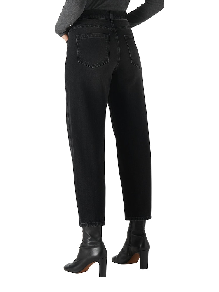 Whistles Black 100% Cotton Authentic Barrel Taper Leg Jeans - Image 2 of 3