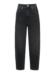 Whistles Black 100% Cotton Authentic Barrel Taper Leg Jeans - Image 3 of 3