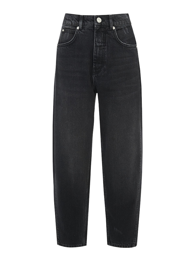Whistles Black 100% Cotton Authentic Barrel Taper Leg Jeans - Image 3 of 3