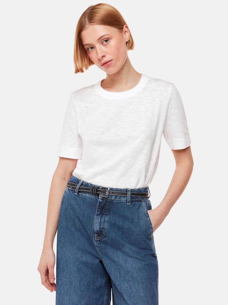 Whistles White Double Trim Rosa T-Shirt - Image 1 of 5