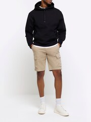 River Island Natural Elasticated Cargo Shorts - Image 3 of 6