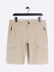 River Island Natural Elasticated Cargo Shorts - Image 5 of 6