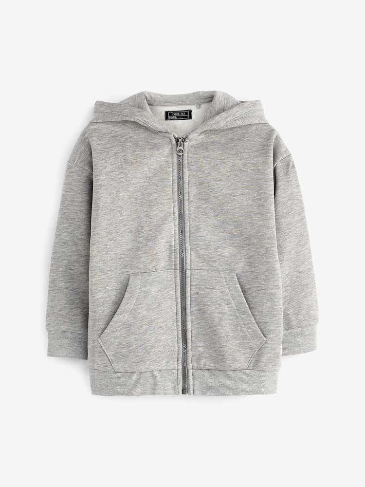 Grey Zip Through Hoodie (3-16yrs) - Image 1 of 3