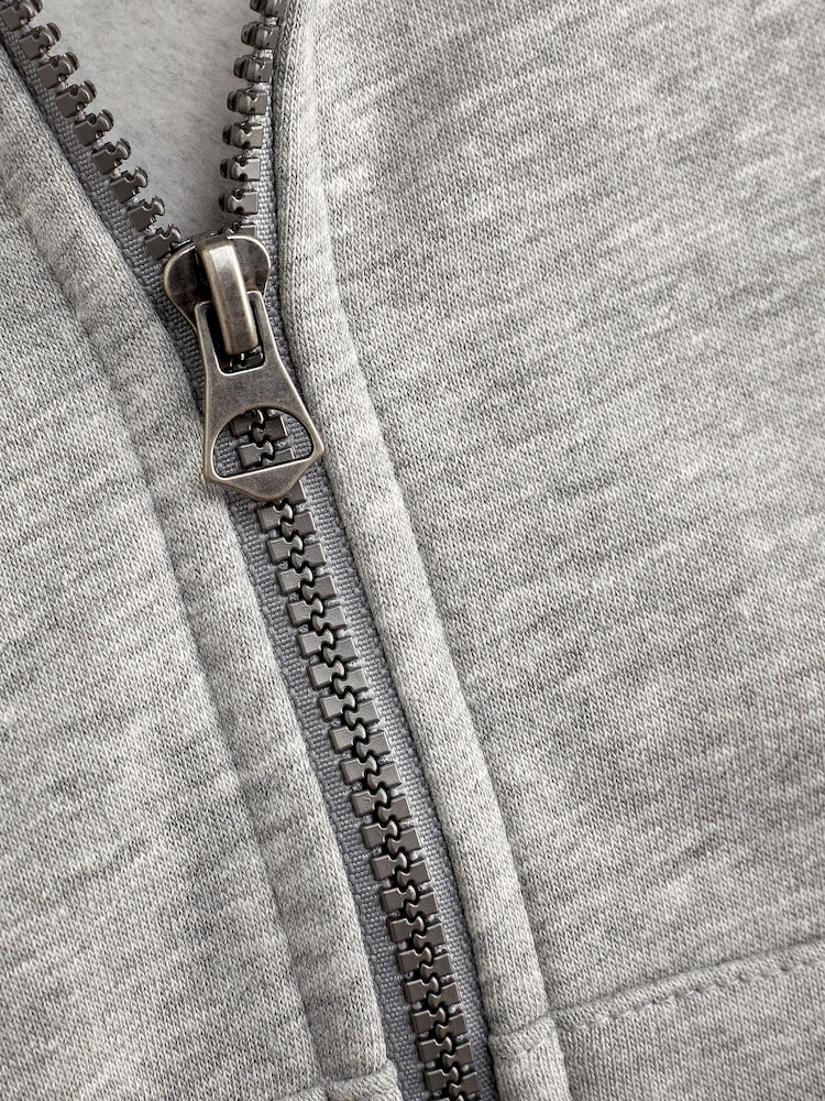 Grey Zip Through Hoodie (3-16yrs) - Image 3 of 3