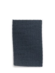 Set of 2 Plush Chenille Slate Teal Blue Hewitt Black Leg Dining Chairs - Image 8 of 8