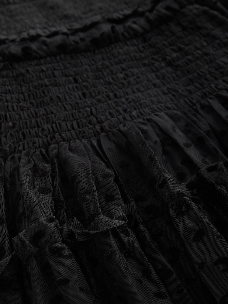 Schwarzes Tier - Partykleid aus Tüll-Mesh mit Puffärmeln (3–16 Jahre) - Bild 6 von 6 Schwarzes Tier - Partykleid aus Tüll-Mesh mit Puffärmeln (3–16 Jahre) - Bild 6 von 6