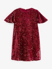 Red Velour Sequin Party Dress (3-16yrs) - Image 3 of 5