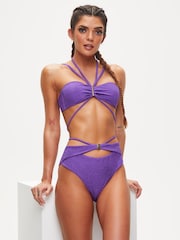Ann Summers Purple Fiji Soft Bikini Top - Image 3 of 5