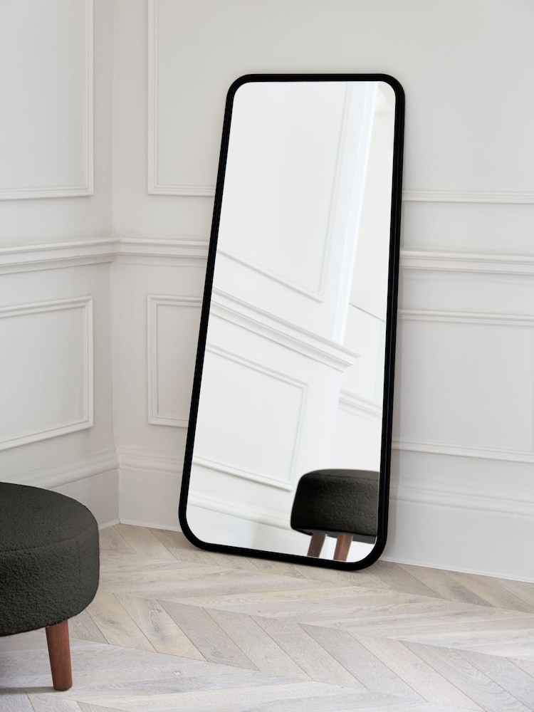 Jasper Conran London Black Irregular Glass Irregular Gloss Mirror - Image 1 of 3